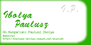 ibolya paulusz business card